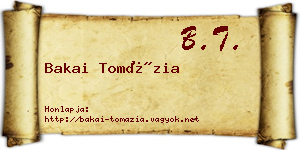Bakai Tomázia névjegykártya